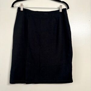 Eileen Fisher Black Pencil Skirt Size PS Short Pull On Stretch